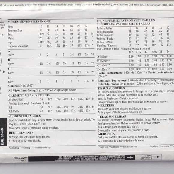 Free with Purchase of Another Pattern New Look 6801 Dress or Top Size 10 - 22 - Picture 2 of 4